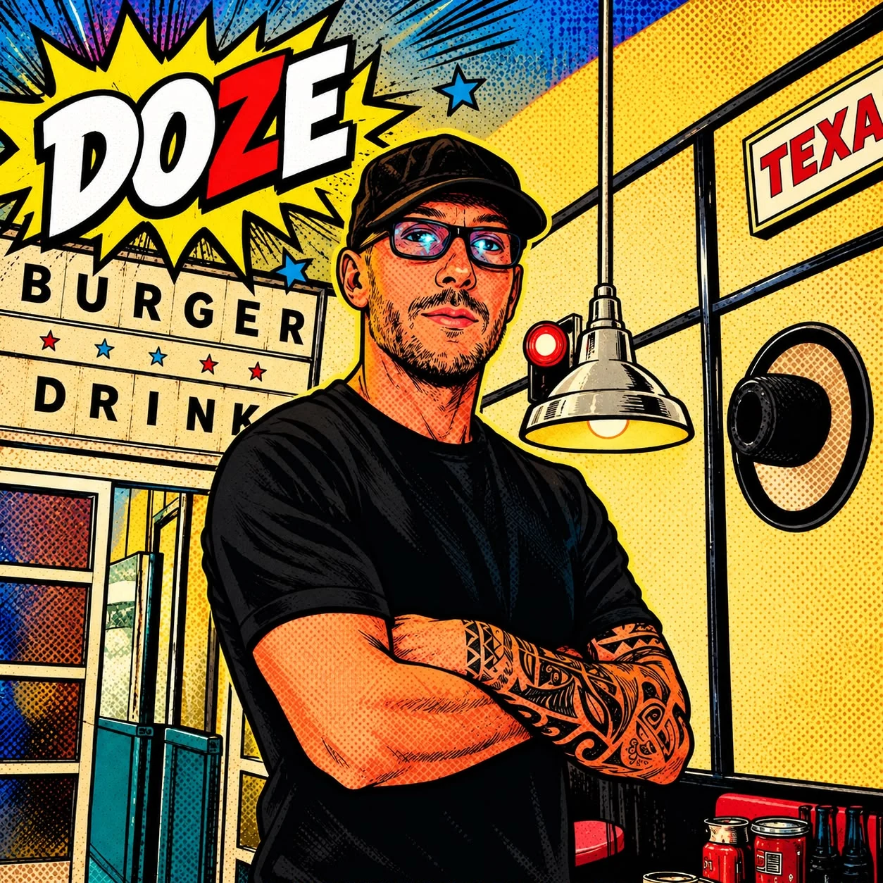 Paco, propietario de Doze Burger, delante del restaurante de Llucmajor